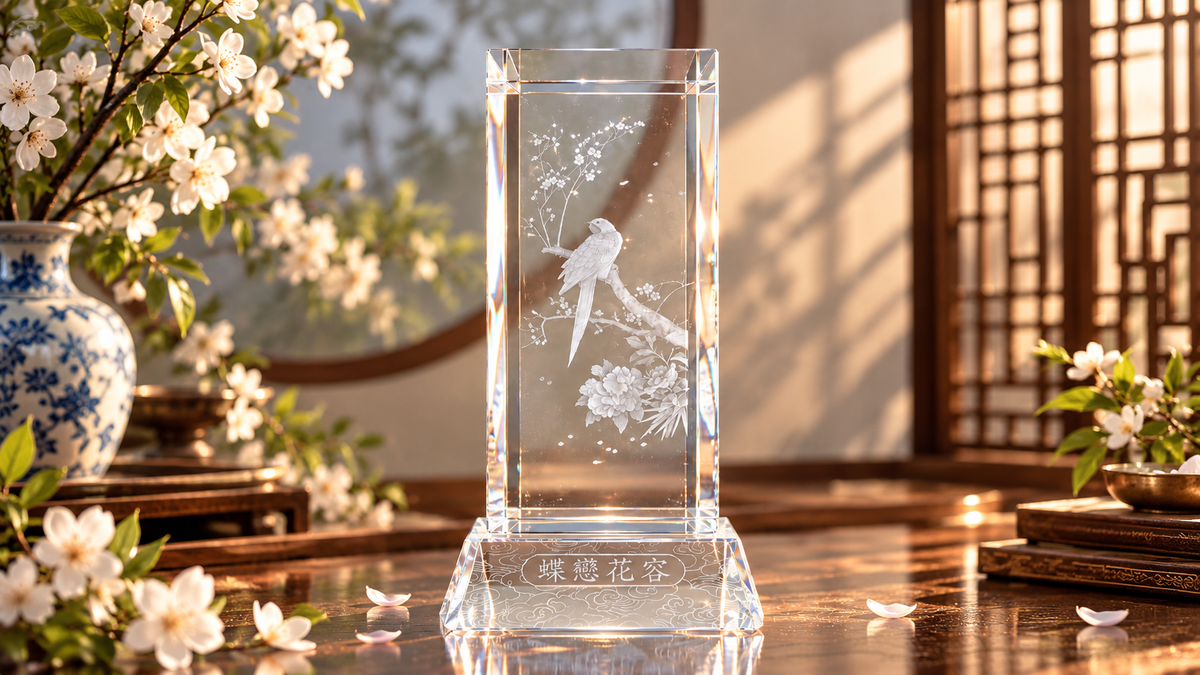 Signature Crystal Art · Internal Laser Engraving