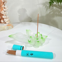 Lotus Serenity · Green Liuli Lotus Incense Holder