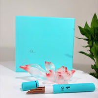 Lotus Serenity · Pink Liuli Lotus Incense Holder