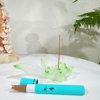 Lotus Serenity · Green Liuli Lotus Incense Holder