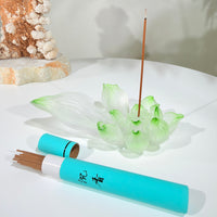 Lotus Serenity · Green Liuli Lotus Incense Holder