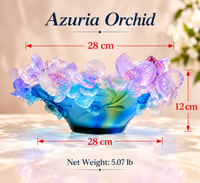 Azure Orchid · Blue Liuli Orchid Art Bowl
