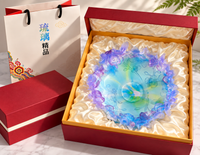 Azure Orchid · Blue Liuli Orchid Art Bowl