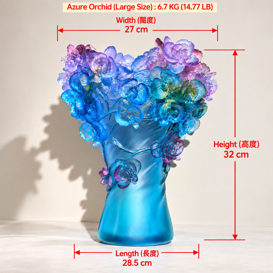 Azure Orchid · Blue Liuli Orchid Vase