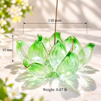 Lotus Serenity · Green Liuli Lotus Incense Holder