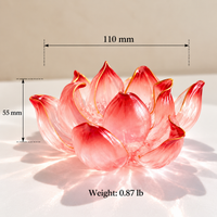 Lotus Serenity · Red Liuli Lotus Incense Holder