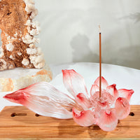 Lotus Serenity · Pink Liuli Lotus Incense Holder