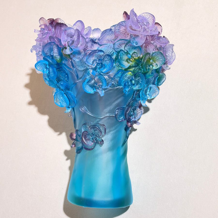 Azure Orchid · Blue Liuli Orchid Vase