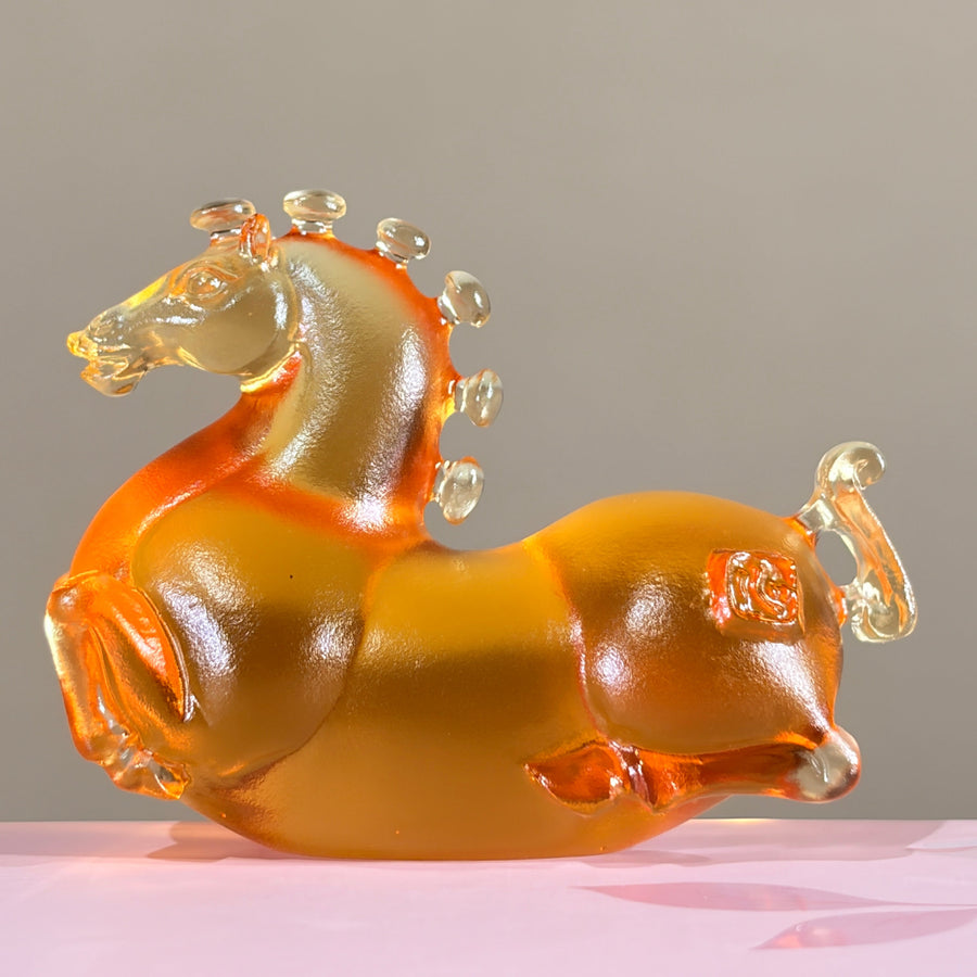 Little Horses · Golden Amber Liuli Sculpture