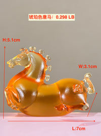 Little Horses · Golden Amber Liuli Sculpture