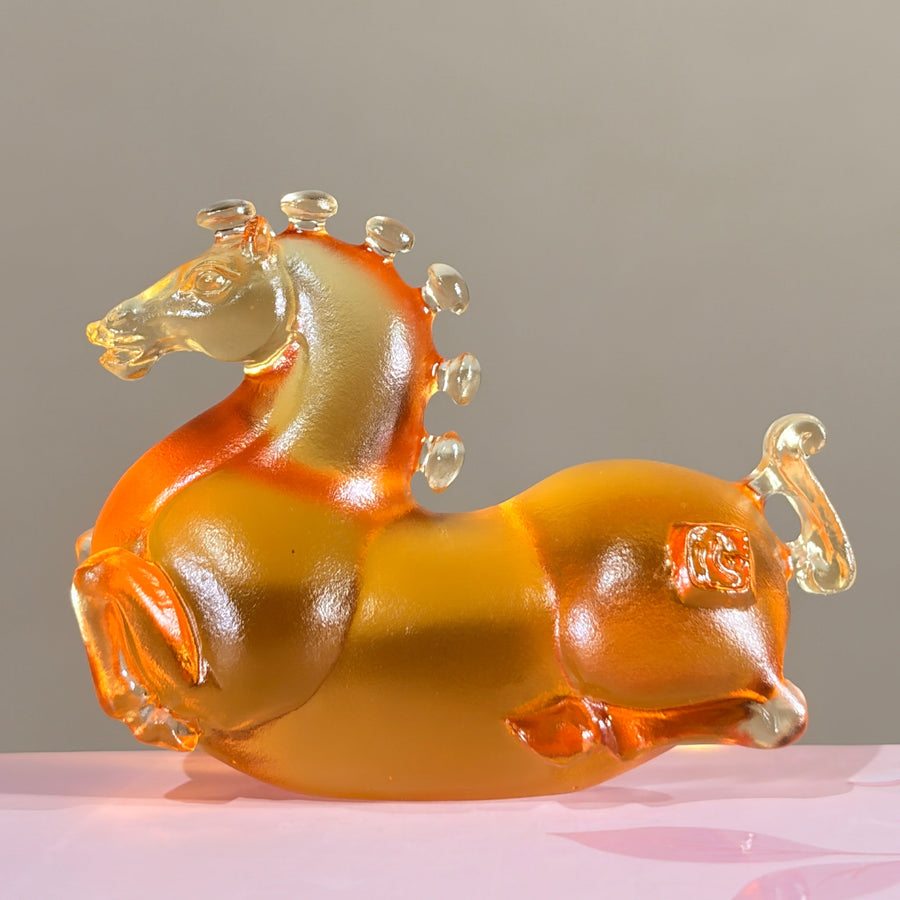 Little Horses · Golden Amber Liuli Sculpture