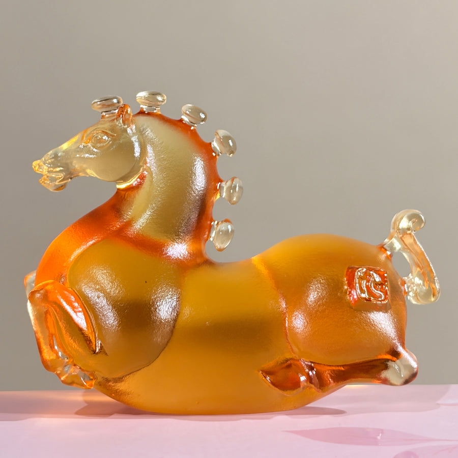 Little Horses · Golden Amber Liuli Sculpture