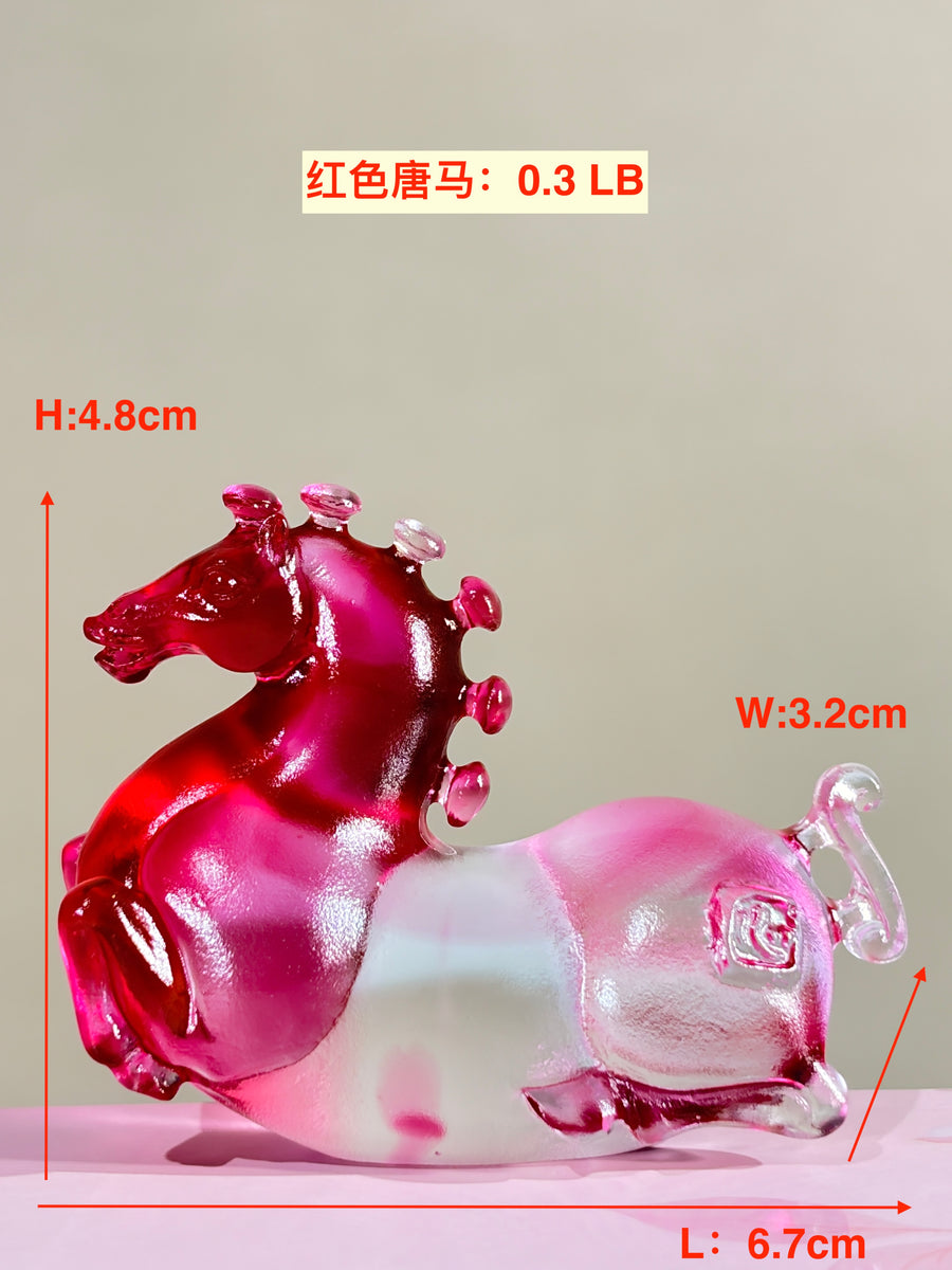 Little Horses · Rose Pink Liuli Sculpture
