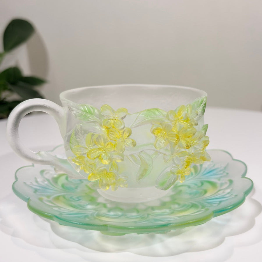 Twelve Flower Goddesses Cup – September Osmanthus – Lü Zhu 綠珠