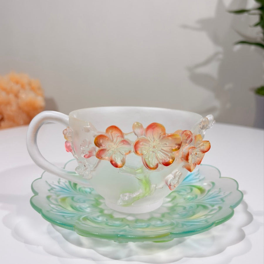 Twelve Flower Goddesses Cup – February Plum Blossom – Jiang Caiping (Consort Mei) 江采蘋（梅妃）