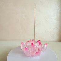 Lotus Serenity · Pink Liuli Lotus Incense Holder