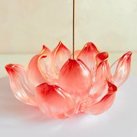 Lotus Serenity · Red Liuli Lotus Incense Holder