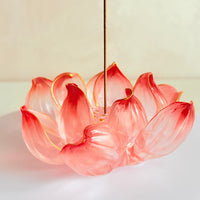 Lotus Serenity · Red Liuli Lotus Incense Holder