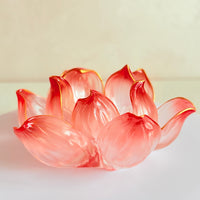 Lotus Serenity · Red Liuli Lotus Incense Holder