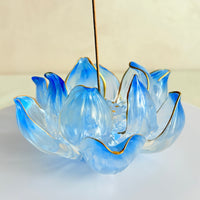 Lotus Serenity · Blue Liuli Lotus Incense Holder