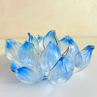 Lotus Serenity · Blue Liuli Lotus Incense Holder