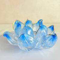 Lotus Serenity · Blue Liuli Lotus Incense Holder