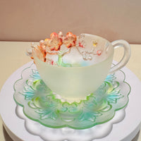 Twelve Flower Goddesses Cup – February Plum Blossom – Jiang Caiping (Consort Mei) 江采蘋（梅妃）