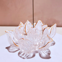 Lotus Serenity · White Liuli Lotus Incense Holder