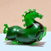 Little Horses · Emerald Green Liuli Sculpture