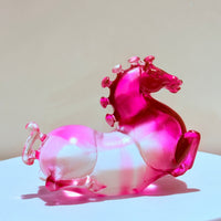 Little Horses · Rose Pink Liuli Sculpture