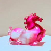 Little Horses · Rose Pink Liuli Sculpture