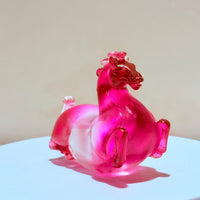 Little Horses · Rose Pink Liuli Sculpture