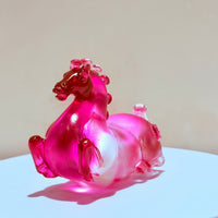 Little Horses · Rose Pink Liuli Sculpture