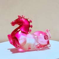 Little Horses · Rose Pink Liuli Sculpture