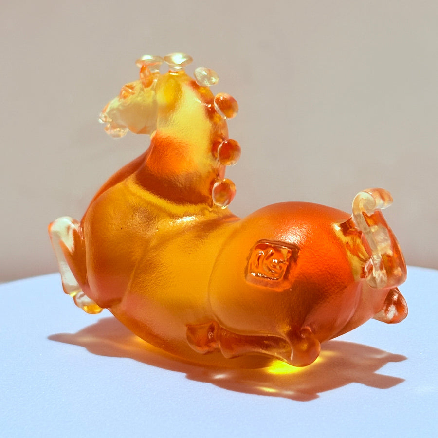 Little Horses · Golden Amber Liuli Sculpture