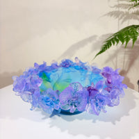 Azure Orchid · Blue Liuli Orchid Art Bowl