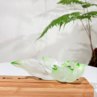 Lotus Serenity · Green Liuli Lotus Incense Holder