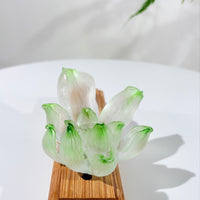 Lotus Serenity · Green Liuli Lotus Incense Holder