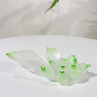 Lotus Serenity · Green Liuli Lotus Incense Holder