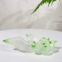 Lotus Serenity · Green Liuli Lotus Incense Holder