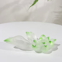 Lotus Serenity · Green Liuli Lotus Incense Holder