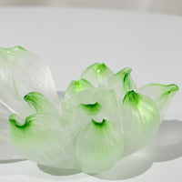 Lotus Serenity · Green Liuli Lotus Incense Holder