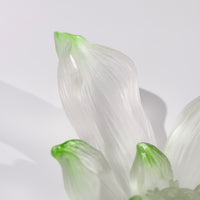 Lotus Serenity · Green Liuli Lotus Incense Holder