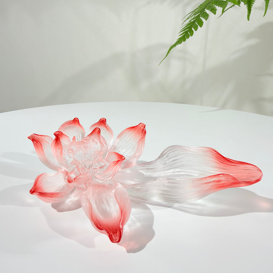 Lotus Serenity · Pink Liuli Lotus Incense Holder