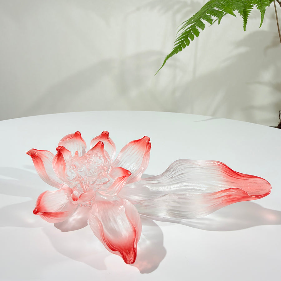 Lotus Serenity · Pink Liuli Lotus Incense Holder