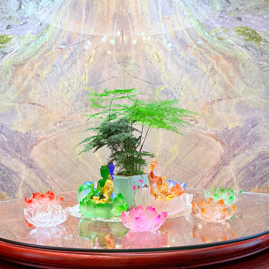 Lotus Serenity · Pink Liuli Lotus Incense Holder