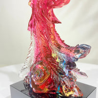 Phoenix in Flight · Red Liuli Sculpture