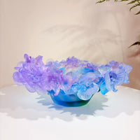 Azure Orchid · Blue Liuli Orchid Art Bowl