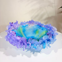 Azure Orchid · Blue Liuli Orchid Art Bowl