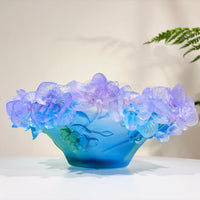 Azure Orchid · Blue Liuli Orchid Art Bowl